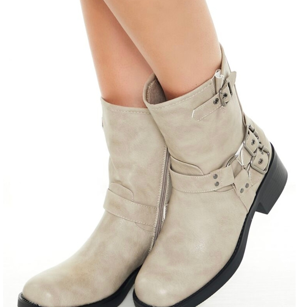 TAUPE MOTO ANKLE BOOT 6